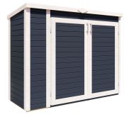 Moderner Gartenschrank Ilsede 01, Anthrazit - Elementgartenschrank, Grundfläche: 1,65 m², Flachdach