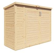 Moderner Gartenschrank Ilsede 01, Naturbelassen - Elementgartenschrank, Grundfläche: 1,65 m², Flachdach