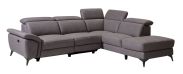 Ecksofa Luanda 86, Farbe: Grau - Abmessungen: 270 x 220 cm (B x T) - Ottomane: Rechts