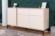 Sideboard mit drei Türen Zaghouan 05, Farbe: Beige - Abmessungen: 81,5 x 153 x 39,5 cm (H x B x T), mit zwei Schubladen