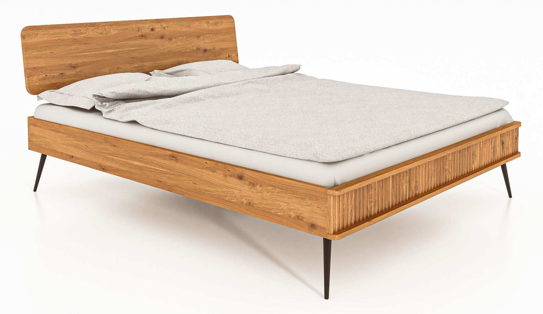 Doppelbett Rolleston 01 Kernbuche massiv geölt - Liegefläche: 180 x 200 cm (B x L)