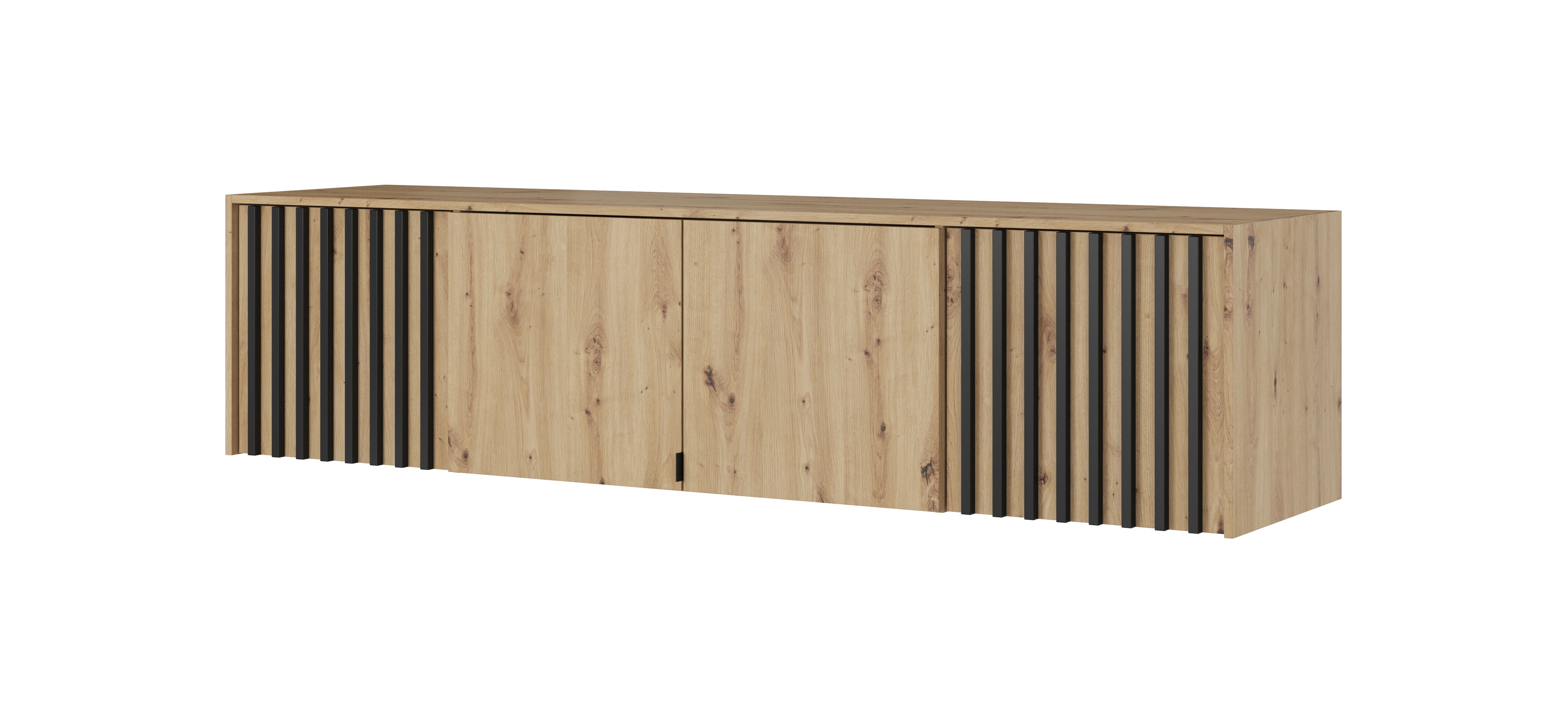 Aufsatz für Kleiderschrank Leeds 11 & 12, Farbe: Eiche Artisan - Abmessungen: 50 x 205 x 51 cm (H x B x T)