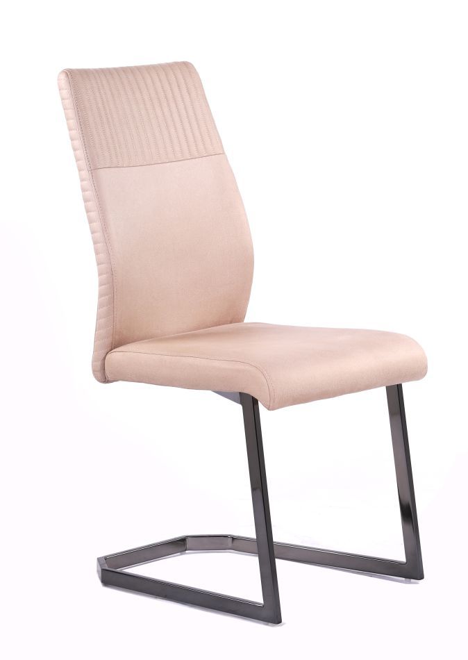 Stylischer bequemer Stuhl Maridi 104, Beige, 97 x 62 x 45 cm, moderner Look, angenehm gepolstert, hochwertiger Stoffbezug für besonderen Sitzkomfort