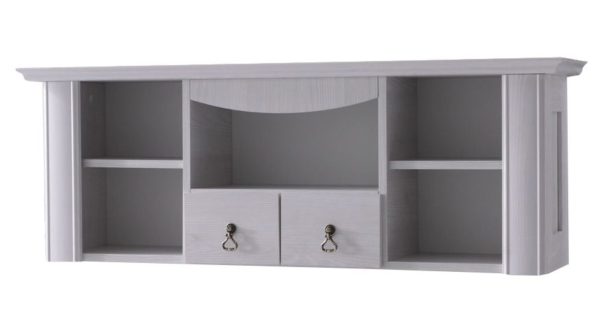 Hängeschrank Bignona 17, Farbe: Kiefer weiß - 40 x 110 x 32 cm (H x B x T)