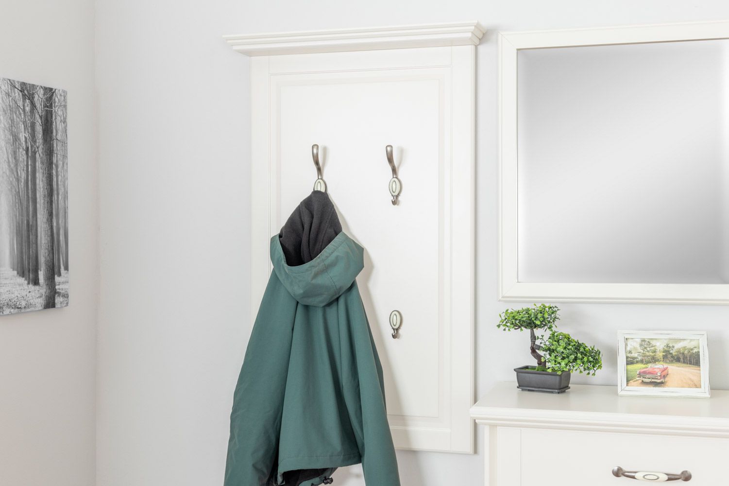 Garderobe Falefa 14, Farbe: Elfenbein - 112 x 70 x 13 cm (H x B x T)