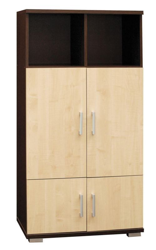 Regal Trelew 29, Farbe: Wenge / Ahorn - 156 x 80 x 41 cm (H x B x T)