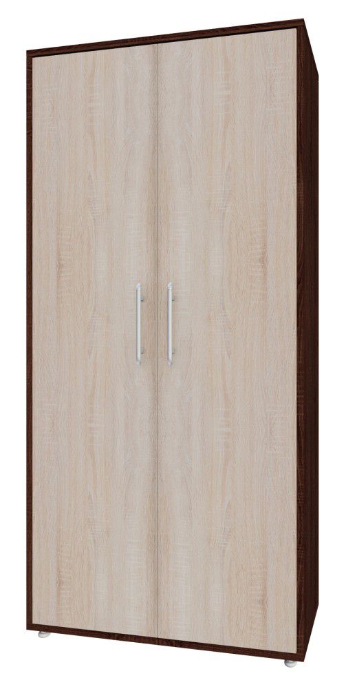 Drehtürenschrank / Kleiderschrank Curug 13, Farbe: Nuss / Ulme - Abmessungen: 188 x 90 x 34 cm (H x B x T)