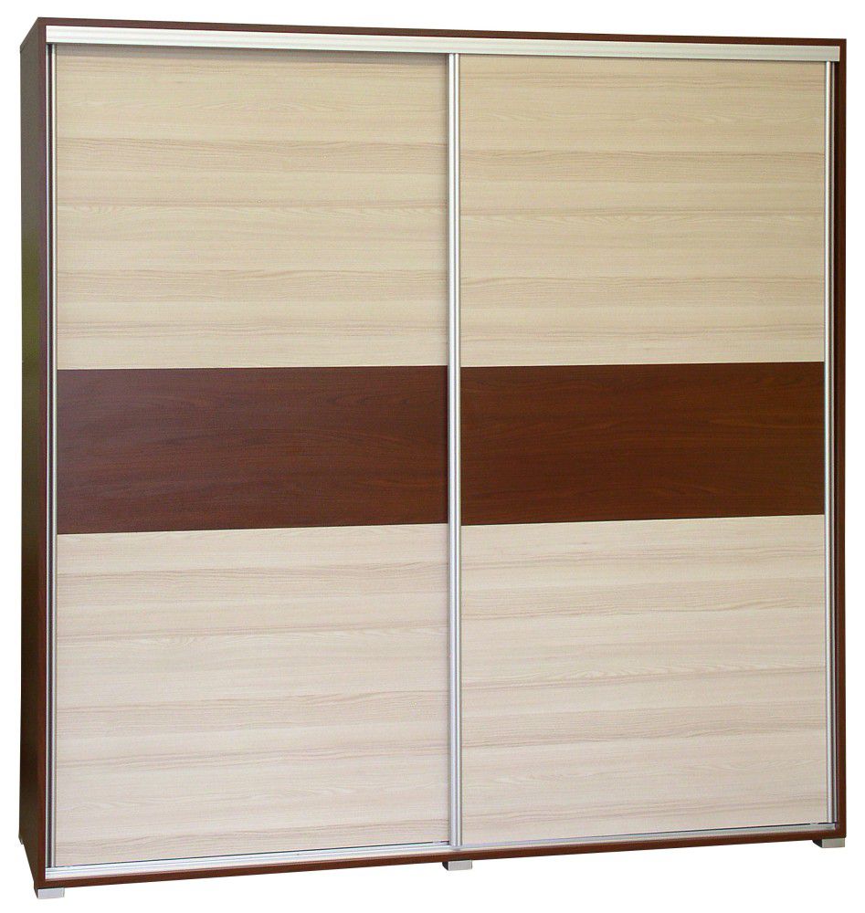 Schiebetürenschrank / Kleiderschrank Cikupa 52, Farbe: Nuss / Ulme - Abmessungen: 210 x 170 x 60 cm (H x B x T)