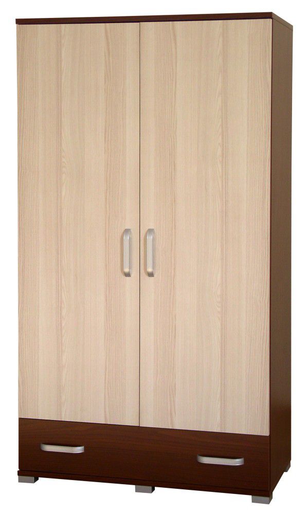 Drehtürenschrank / Kleiderschrank Cikupa 27, Farbe: Nuss / Ulme - Abmessungen: 160 x 90 x 40 cm (H x B x T)