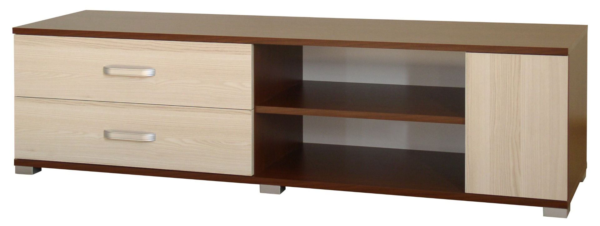 TV-Unterschrank Cikupa 05, Farbe: Nuss / Ulme - Abmessungen: 43 x 160 x 43 cm (H x B x T)