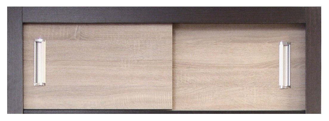 Aufsatz für Schiebetürenschrank / Kleiderschrank Sepatan 07, Farbe: Wenge / Sonoma Eiche - Abmessungen: 40 x 120 x 60 cm (H x B x T)