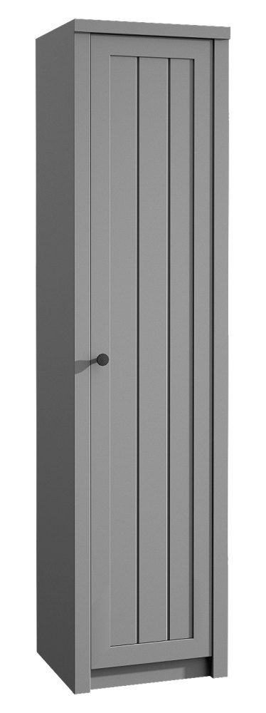 Schrank Segnas 07, Farbe: Grau - 198 x 50 x 43 cm (H x B x T)