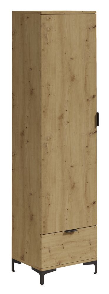 Drehtürenschrank / Kleiderschrank "Kandalica" 06, Farbe: Eiche Artisan - Abmessungen: 195 x 50 x 40 cm (H x B x T)