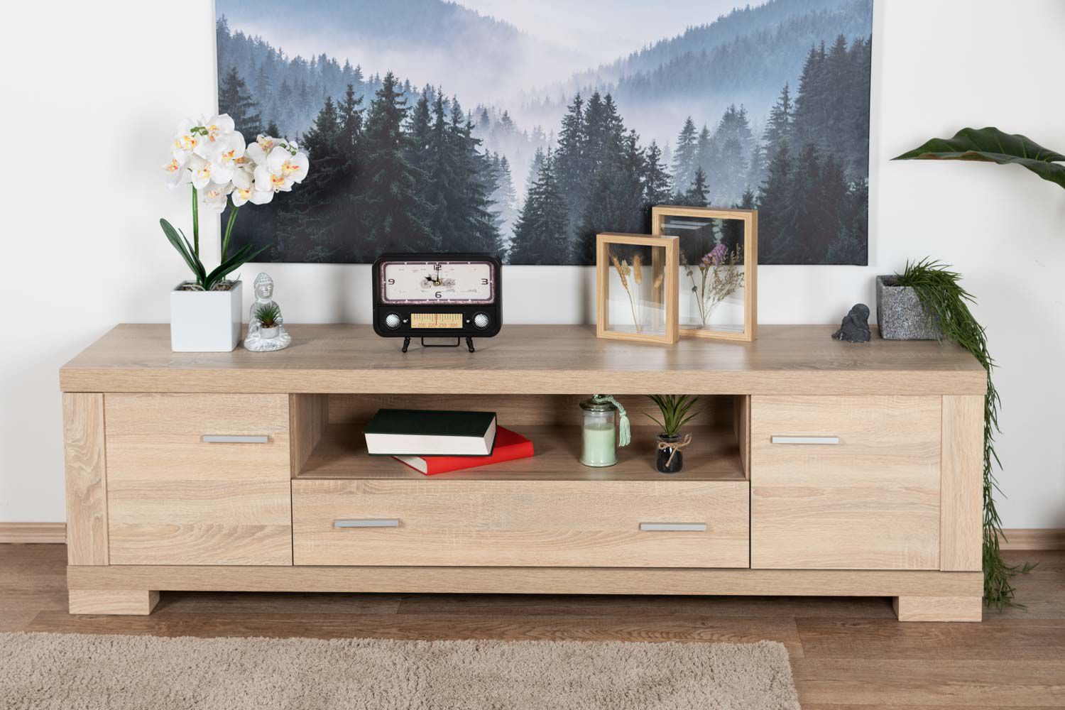 TV-Unterschrank "Temerin" Farbe Sonoma-Eiche 23 - Abmessungen: 50 x 180 x 42 cm (H x B x T)