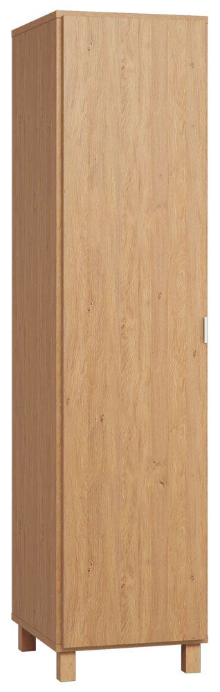 Drehtürenschrank / Kleiderschrank Averias 12, Farbe: Eiche - Abmessungen: 195 x 47 x 57 cm (H x B x T)