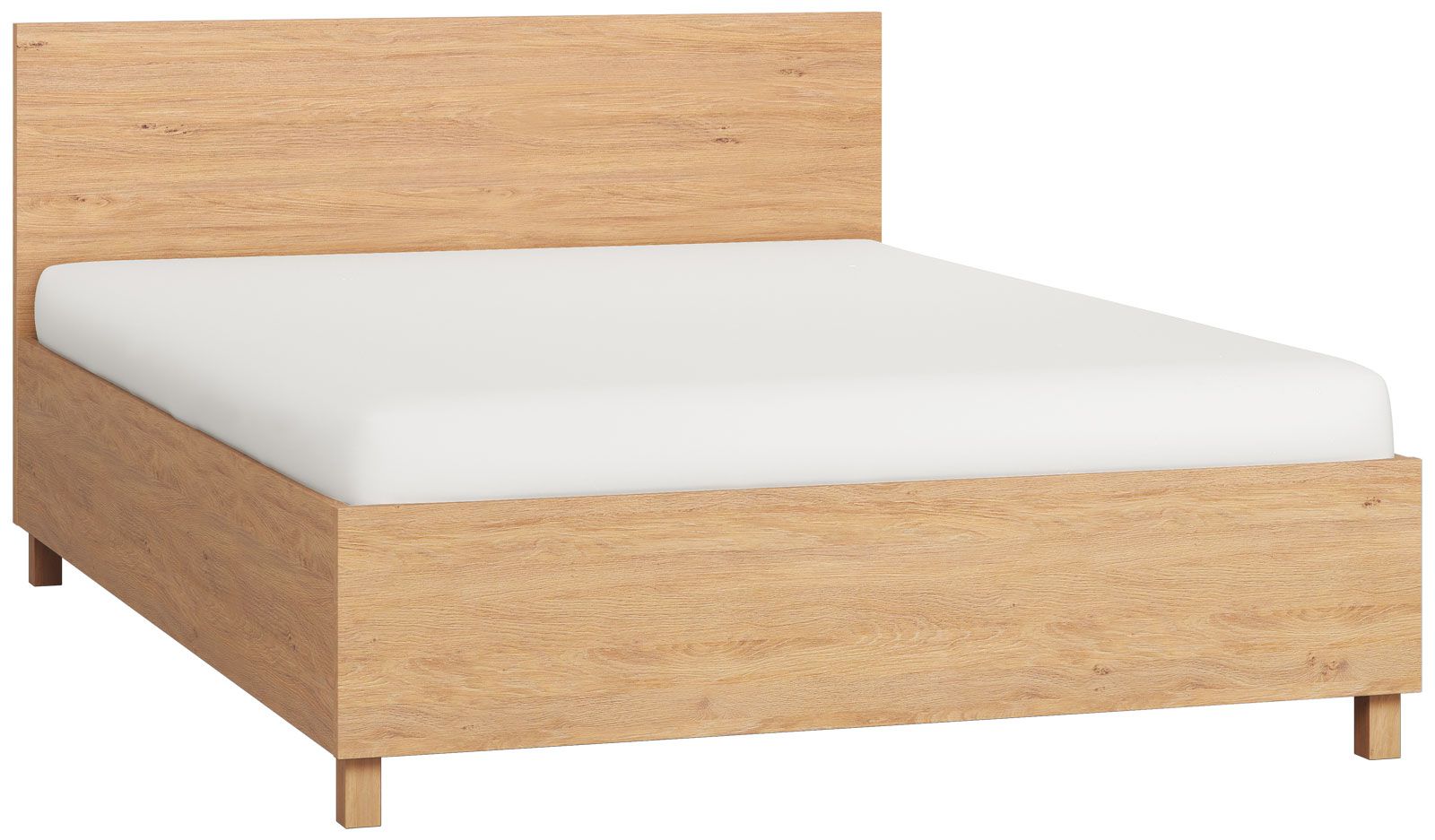 Doppelbett Averias 20 inkl. Lattenrost, Farbe: Eiche - Liegefläche: 140 x 200 cm (B x L)