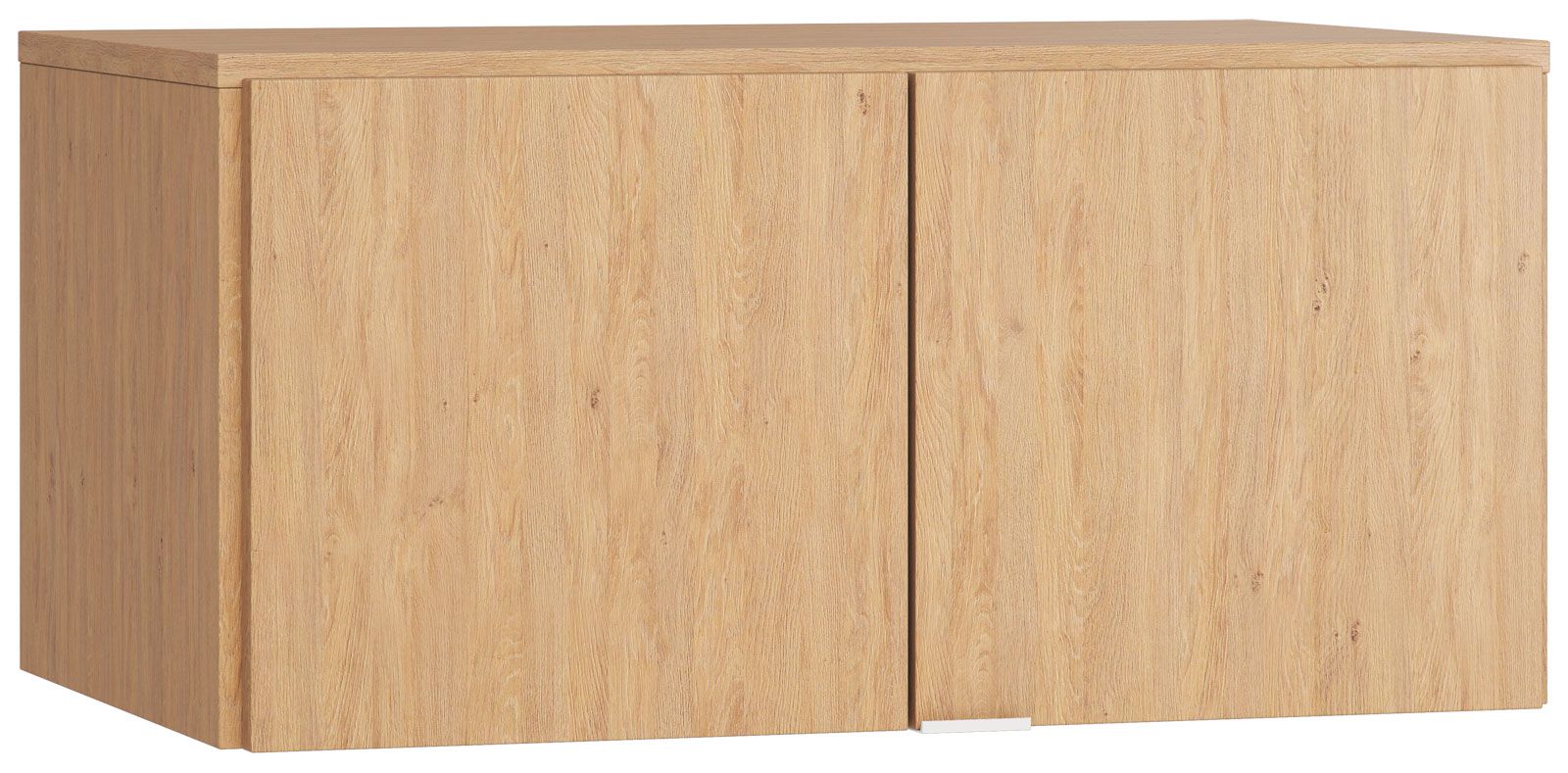 Aufsatz für zweitürigen Kleiderschrank Averias, Farbe: Eiche - Abmessungen: 45 x 93 x 57 cm (H x B x T)