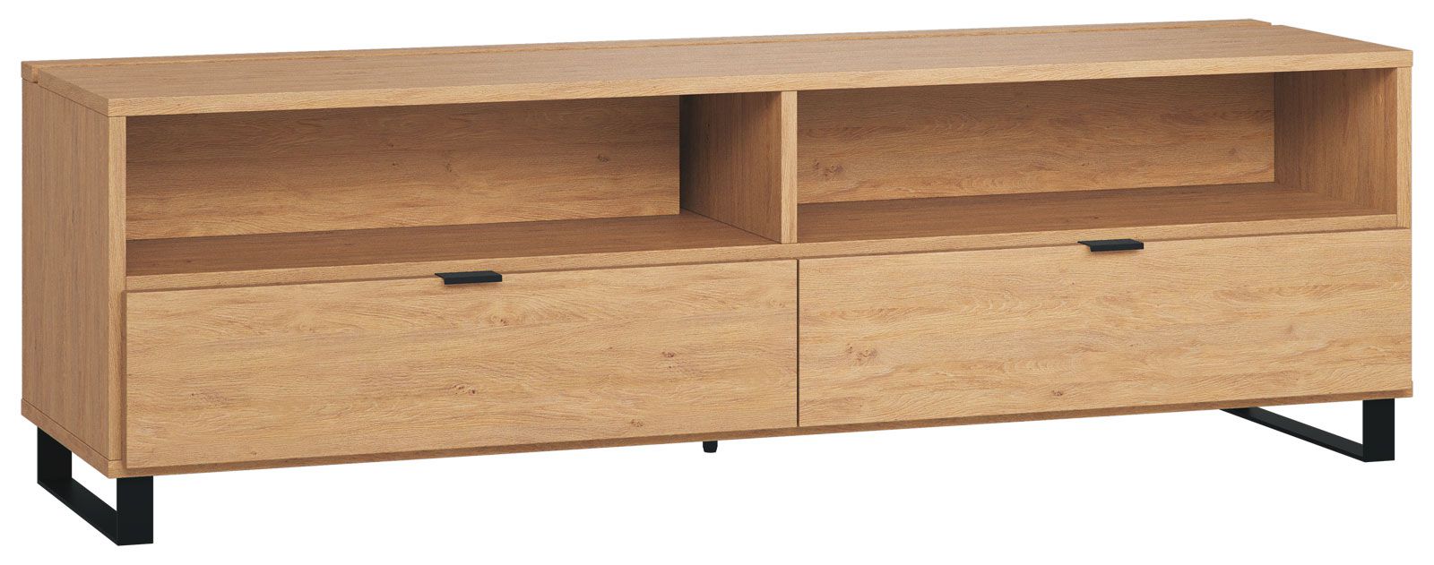 TV-Unterschrank Patitas 11, Farbe: Eiche - Abmessungen: 56 x 180 x 47 cm (H x B x T)