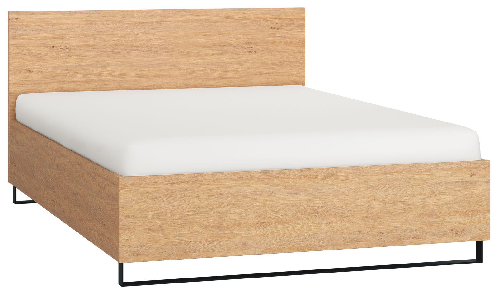 Doppelbett Patitas 20 inkl. Lattenrost, Farbe: Eiche - Liegefläche: 140 x 200 cm (B x L)