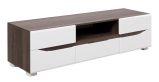 TV-Unterschrank Comillas 04, Farbe: Nuss / Weiß - 43 x 160 x 47 cm (H x B x T)