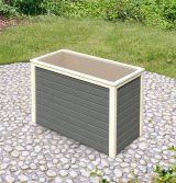 Hochbeet 1 aus nordischer Fichte, Farbe: Terragrau, Abmessungen: 133 x 69 x 82 cm (B x T x H)