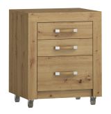 Nachtkommode / Rollcontainer Vanimo 05, Farbe: Eiche - Abmessungen: 60 x 50 x 42 cm (H x B x T)