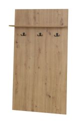 Garderobe Kanel 17, Farbe: Eiche - Abmessungen: 135 x 80 x 21 cm (H x B x T)