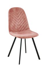 Bequemer Stuhl Maridi 246, helles Rosa, 89 x 45 x 55 cm, ansprechende Farbe und stylische Parallelnähte, geeignet für Ess- und Wohnzimmer, gut kombinierbar