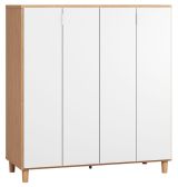 Barschrank Arbolita 07, Farbe: Eiche / Weiß - Abmessungen: 122 x 112 x 47 cm (H x B x T)